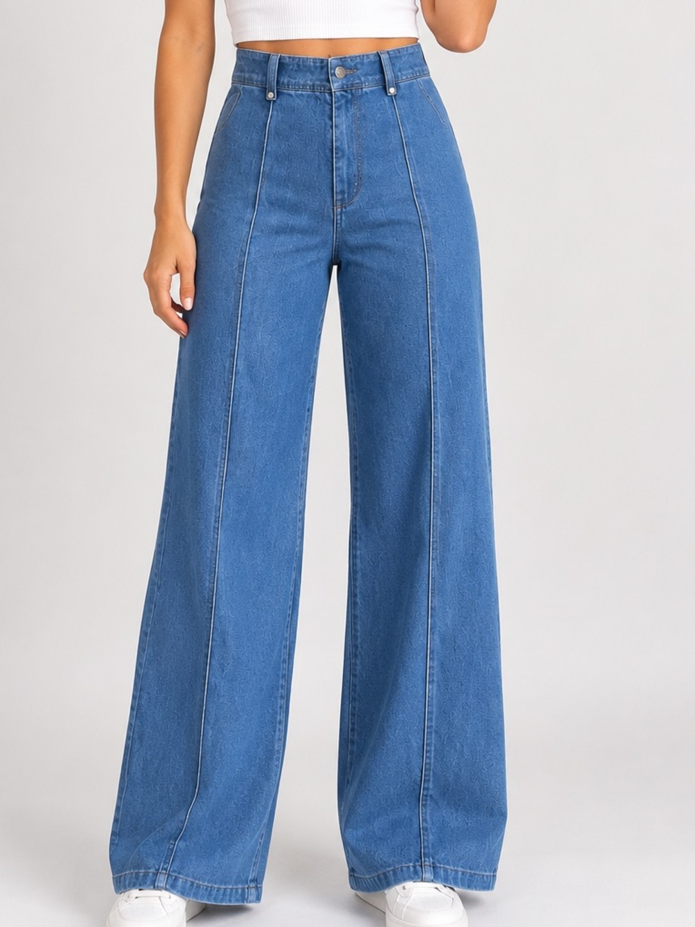 ZARA High Waisted Wide Leg Jeans Women’s Size 4 Blue Denim Y2K